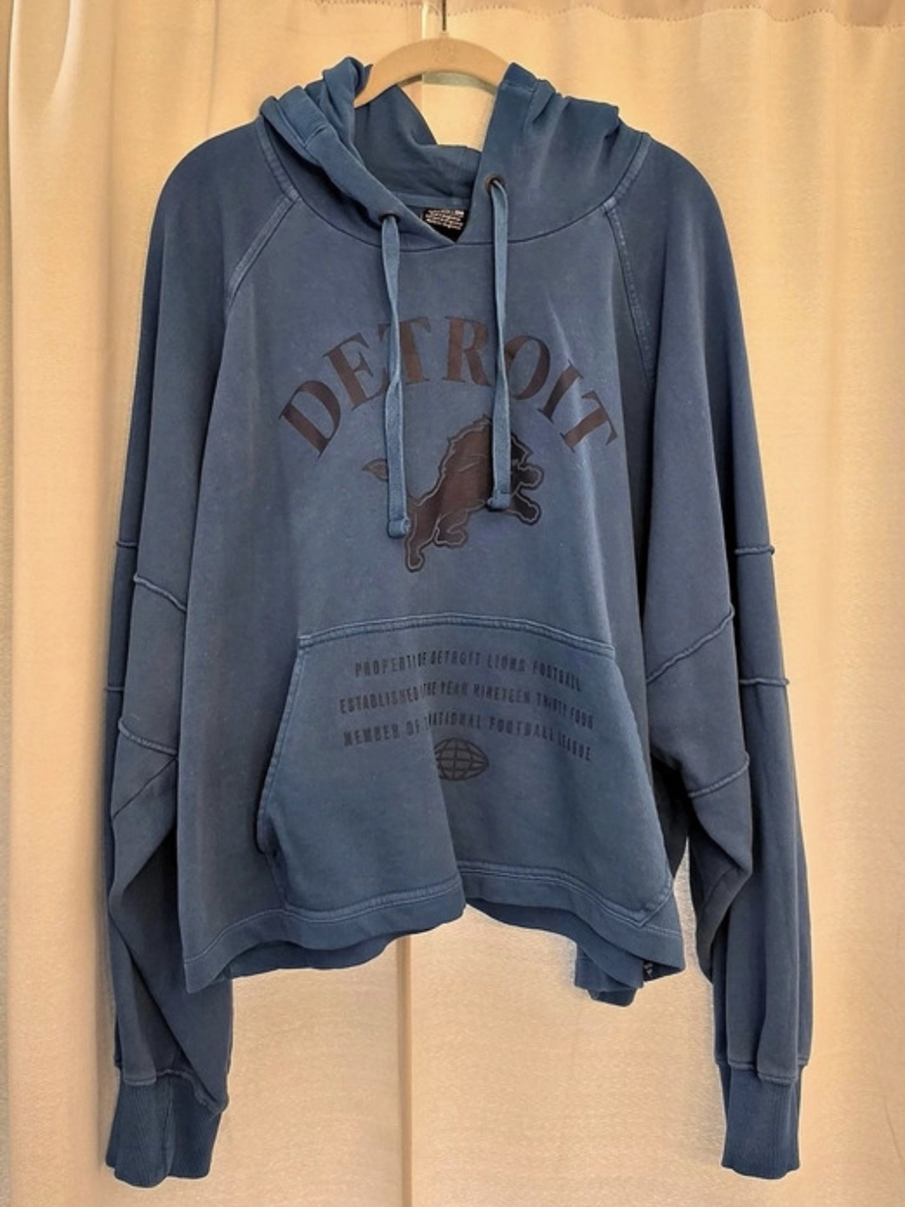 Detroit Lions Oversized Raglan Gridiron Hoodie